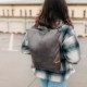 Rucksack Dunkelgrau - Ansicht von hinten