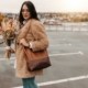 Shopper Braun und Dunkelbraun mit Trockenblumen