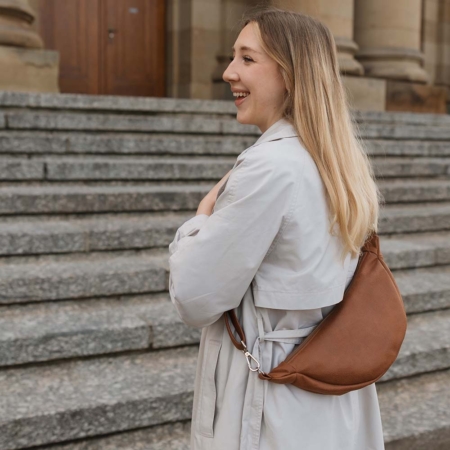 Miss Kha Taschenhalter Faltbar - Braunes Mond-Design Für Tischbefestigung